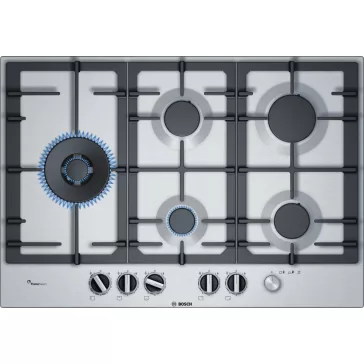   BOSCH PCS7A5M90 Serie|6 Beépíthető gázfőzőlap | Flame Select | WOK | 75 cm | Nemesacél