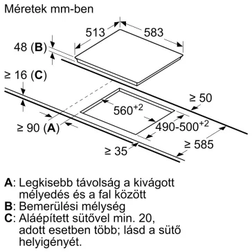   BOSCH PKE645BA2E Serie|4 Beépíthető kerámia főzőlap | Fekete