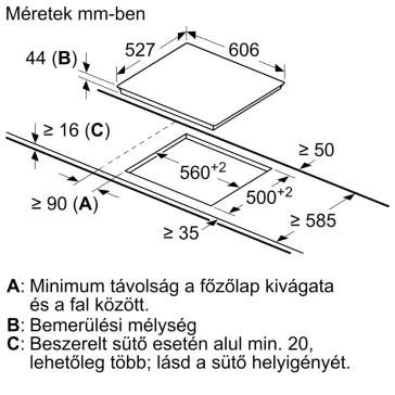   BOSCH PKN675DP1D Serie|8 Beépíthető kerámia főzőlap | Fekete
