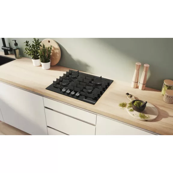 BOSCH PPP6A6I40 Serie|6 Beépíthető gázfőzőlap Fekete | 60 cm