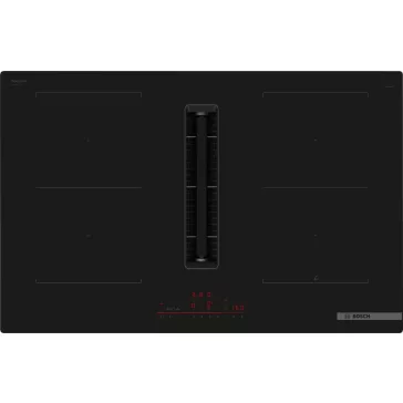   BOSCH PVQ811H26E Serie|6 Beépíthető indukciós főzőlapbeépített elszívóval | 80cm | Fekete