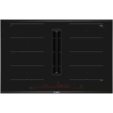   BOSCH PXX875D57E Serie|8 Indukciós főzőlapbeépített elszívóval | DirectSelect Premium | PowerBoost | PanBoost | PerfectFry | FlexInduction | PerfectAir  | PerfectCook | Wifi | 80 cm | Fekete