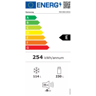   Samsung RB33B610ESA/EF Szabadonálló kombinált alulfagyasztós hűtőszekrény | Fémes grafit