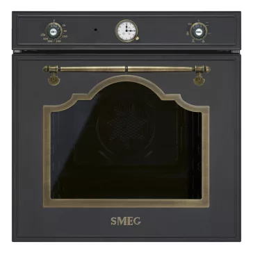   SMEG HŐLÉGKEVERÉSES SÜTŐ, Cortina design, 60 cm, analóg, antracit