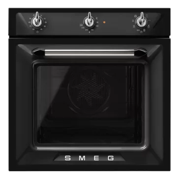   SMEG LÉGKEVERÉSES SÜTŐ, Victoria design, 60 cm, analóg, fekete
