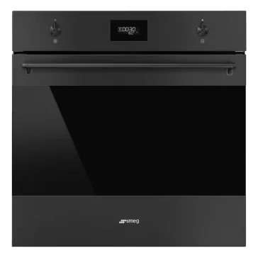   SMEG PIROLITIKUS HŐLÉGKEVERÉSES SÜTŐ, Classica design, 60 cm, CS LCD, matt fekete