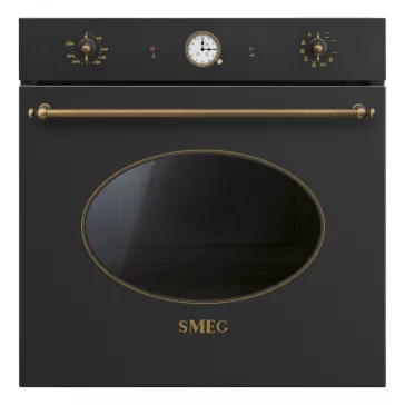   SMEG PIROLITIKUS HŐLÉGKEVERÉSES SÜTŐ, Colonial design, 60 cm, analóg, antracit