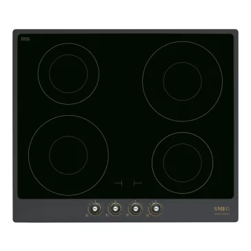   SMEG INDUKCIÓS FŐZŐLAP, Cortina design, 60 cm, 4 főzőzóna, antracit