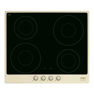   SMEG INDUKCIÓS FŐZŐLAP, Cortina design, 60 cm, 4 főzőzóna, bézs