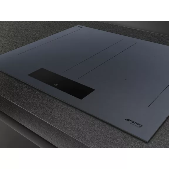 SMEG INDUKCIÓS FŐZŐLAP, Linea design, 60 cm, 4 főzőzóna, 2 MultiZone híd zóna, neptune szürke üveg