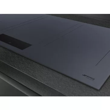   SMEG INDUKCIÓS FŐZŐLAP, Linea design, 90 cm, 6 főzőzóna, 3 MultiZone híd zóna, neptune szürke üveg