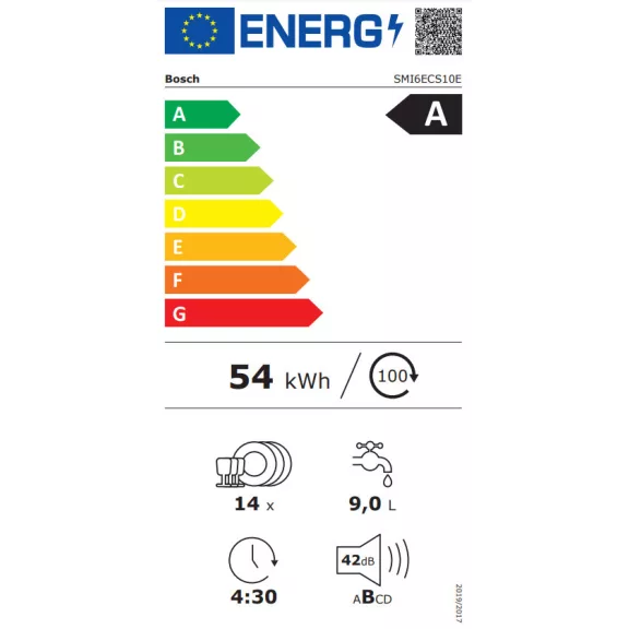 BOSCH SMI6ECS10E Serie|6 Beépíthető kezelőpaneles mosogatógép| 60 cm