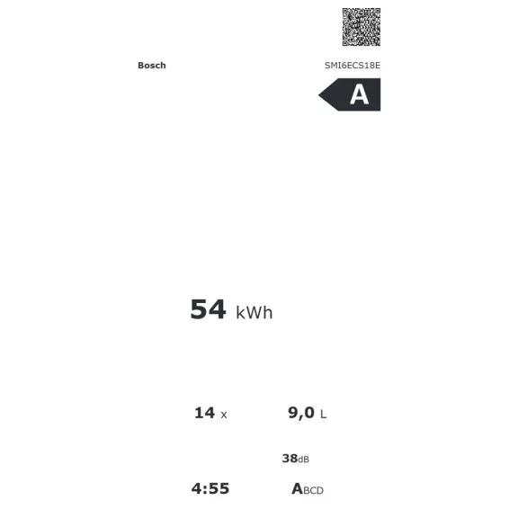 BOSCH SMI6ECS18E Serie|6 Kezelőpaneles beépíthető mosogatógép | 60 cm | Inox