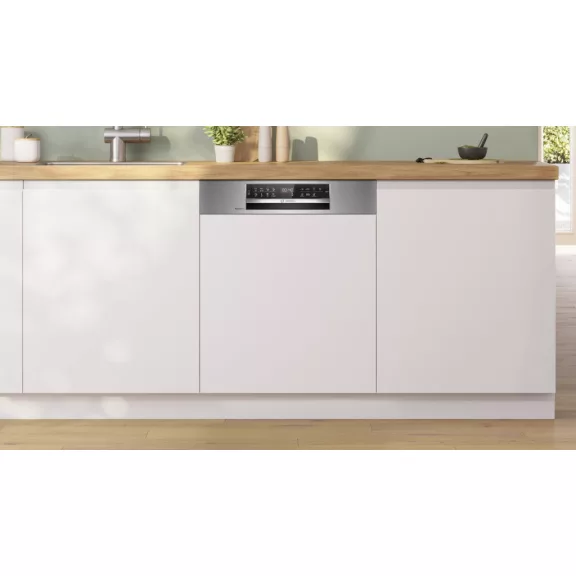 BOSCH SMI6ECS18E Serie|6 Kezelőpaneles beépíthető mosogatógép | 60 cm | Inox