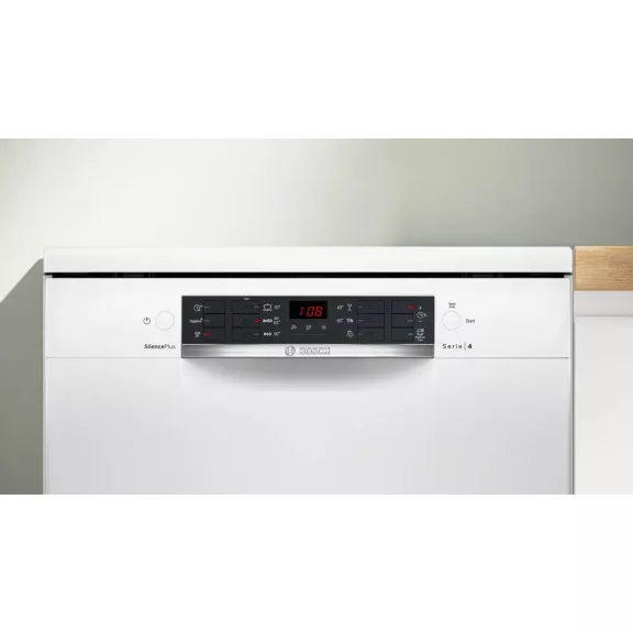 BOSCH SMS46KW02E Serie|4 Szabadonálló mosogatógép | Fehér | 60 cm