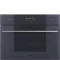 SMEG KOMPAKT KOMBINÁLT GŐZSÜTŐ, Linea design, Galileo, 45 cm, ES LCD, neptune szürke üveg
