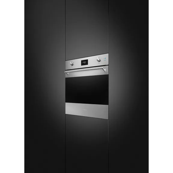 SMEG KOMBINÁLT SÜTŐ, GŐZFUNKCIÓVAL, Classica design, Galileo, 60 cm, CS LCD, inox