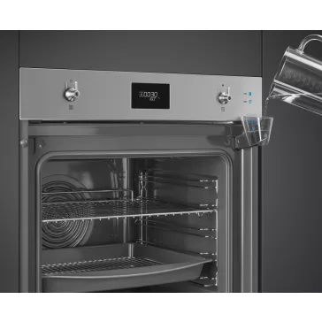   SMEG KOMBINÁLT SÜTŐ, GŐZFUNKCIÓVAL, Classica design, Galileo, 60 cm, CS LCD, inox