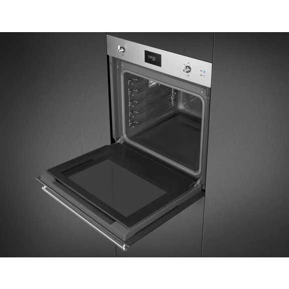 SMEG KOMBINÁLT SÜTŐ, GŐZFUNKCIÓVAL, Classica design, Galileo, 60 cm, CS LCD, inox