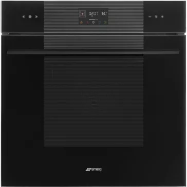   SMEG PIROLITIKUS HŐLÉGKEVERÉSES SÜTŐ, Linea design, Galileo, 60 cm, ES LCD, mélyfekete üveg