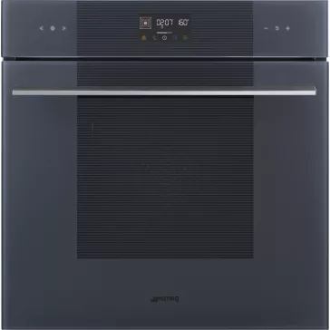   SMEG PIROLITIKUS HŐLÉGKEVERÉSES SÜTŐ, Linea design, Galileo, 60 cm, ES LCD, neptune szürke üveg