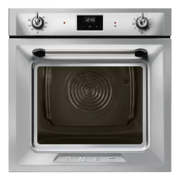   SMEG PIROLITIKUS HŐLÉGKEVERÉSES SÜTŐ, Victoria design, Galileo, 60 cm, ES LCD, inox