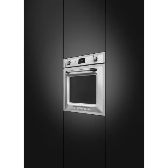 SMEG PIROLITIKUS HŐLÉGKEVERÉSES SÜTŐ, Victoria design, Galileo, 60 cm, ES LCD, inox