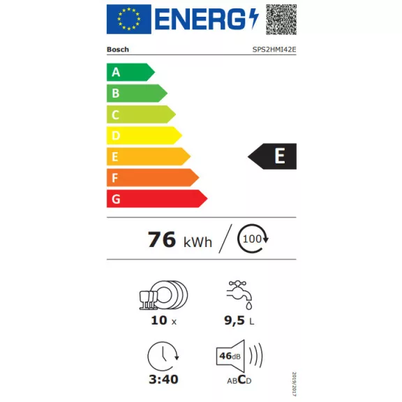 BOSCH SPS2HMI42E Serie|2 Szabadonálló mosogatógép | Nemesacél | 45 cm