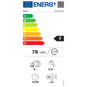  BOSCH SPS2IKW10E Serie|2 Szabadonálló mosogatógép | Fehér | 45 cm