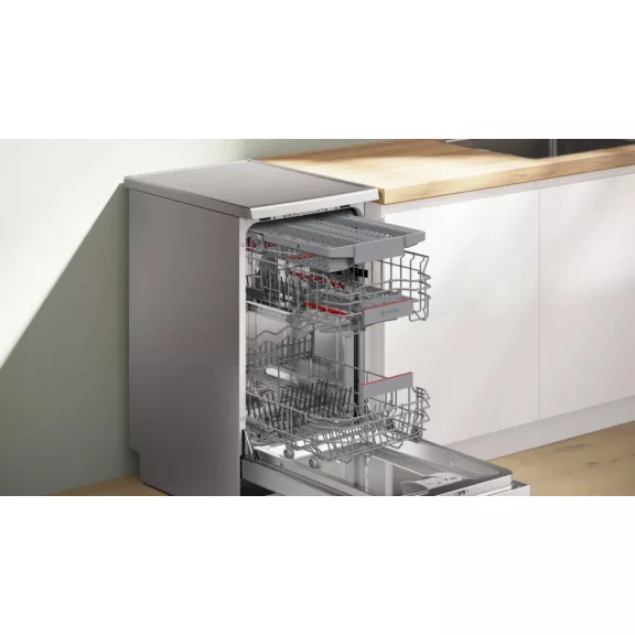 BOSCH SPS4EMI17E Serie|4 Szabadonálló mosogatógép | Silver-inox | 45 cm