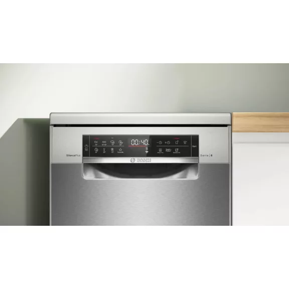 BOSCH SPS6EMI21E Serie|6 Szabadonálló mosogatógép | Silver-inox | 45 cm