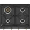 SMEG GÁZ FŐZŐLAP, Colonial design, 60 cm, 4 gázégő, antracit