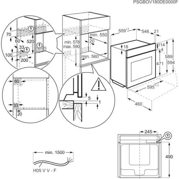 AEG TA5PB531AB SteamBake/SurroundCook Beépíthető Gőzsütő | Fekete