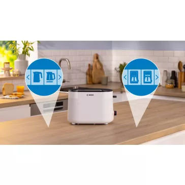 BOSCH TAT2M121 Kompakt kenyérpirító | 970 W | Fehér