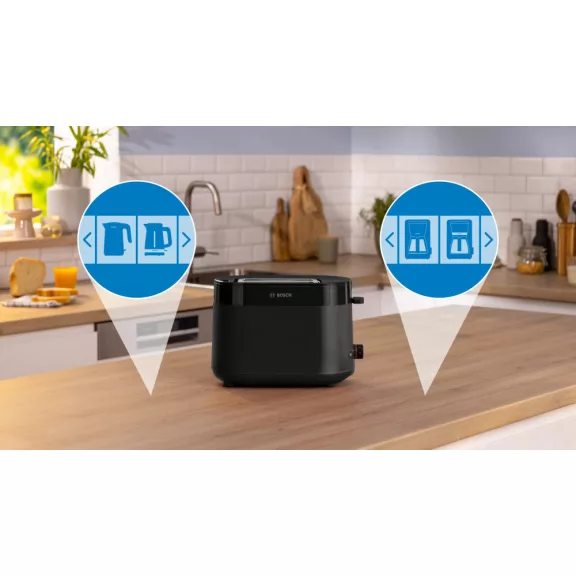 BOSCH TAT2M123 Kompakt kenyérpirító | 970 W | Fekete