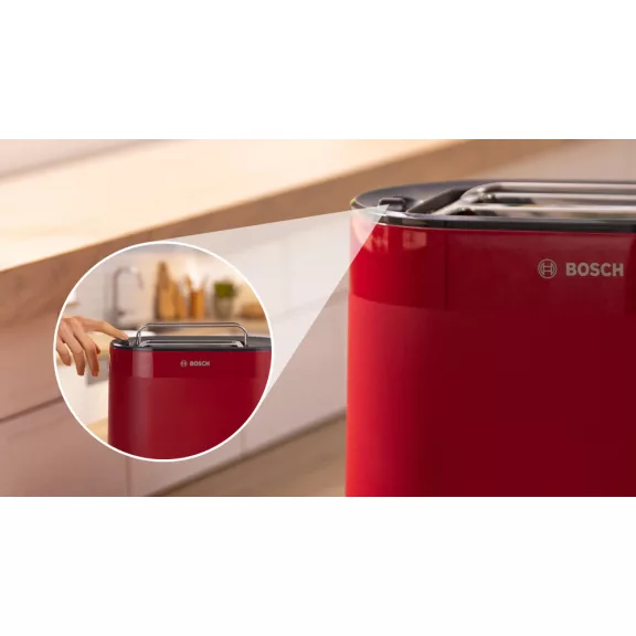 BOSCH TAT2M124 Kompakt kenyérpirító | 970 W | Piros