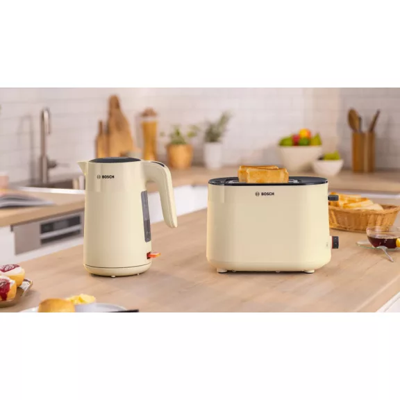 BOSCH TAT2M127 Kompakt kenyérpirító | 970 W | Bézs
