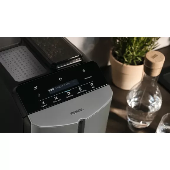SIEMENS TF305E04 Teljesen automata kávéfőző |  EQ300 |  Titán/Fekete | Kivehető víztartály | 15 bar