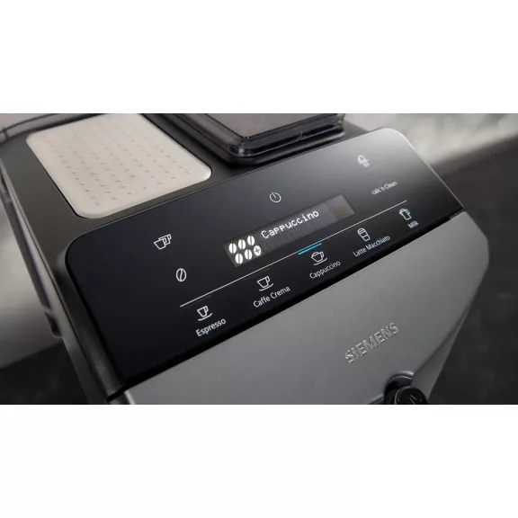 SIEMENS TF305E04 Teljesen automata kávéfőző |  EQ300 |  Titán/Fekete | Kivehető víztartály | 15 bar