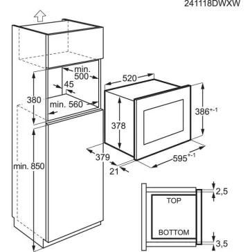 AEG TMS5G25IEM Beépíthető mikrohullámú sütő | Inox