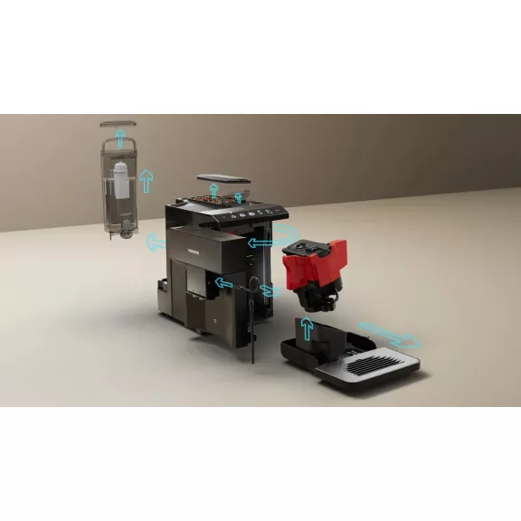 SIEMENS TP511R09 Teljesen automata kávéfőző | EQ500 | Fekete | Kivehető víztartály | 15 bar