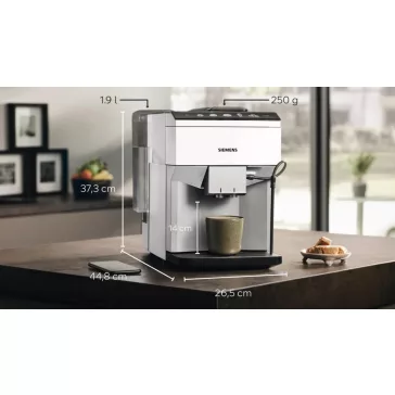   SIEMENS TP515R02 Teljesen automata kávéfőző | EQ500 | Fehér | Kivehető víztartály | 15 bar