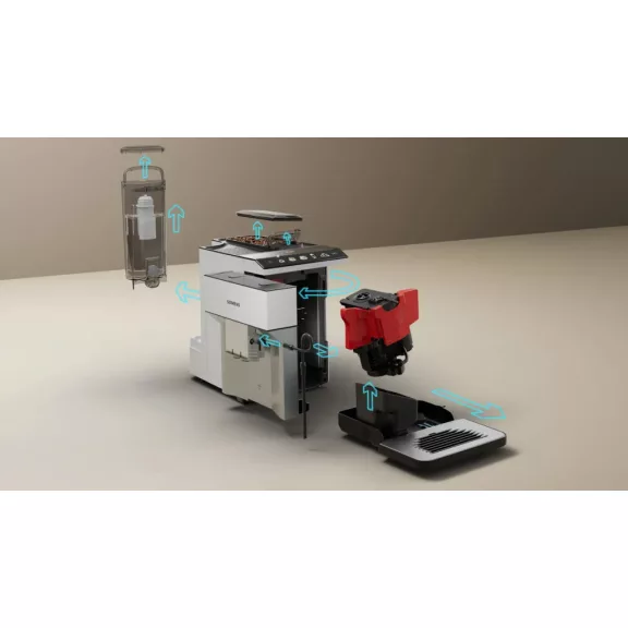 SIEMENS TP515R02 Teljesen automata kávéfőző | EQ500 | Fehér | Kivehető víztartály | 15 bar