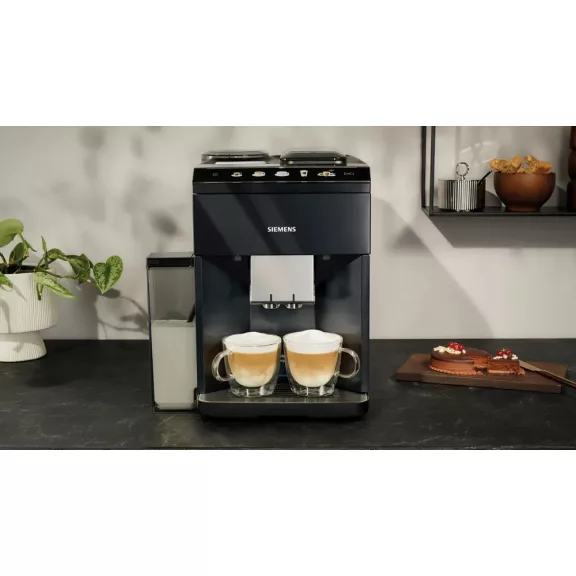 SIEMENS TQ518RX3 Teljesen automata kávéfőző | EQ500 | Sötét inox | Kivehető víztartály | 15 bar