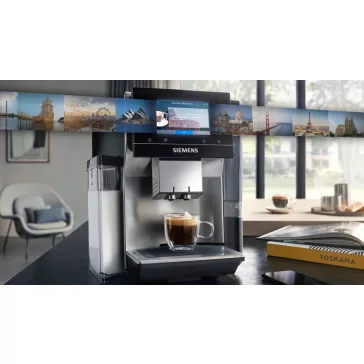   SIEMENS TQ717R03 Teljesen automata kávéfőző | EQ700 | Nemesacél/Fekete | Kivehető víztartály | 19 bar