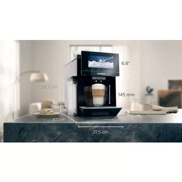   SIEMENS TQ903R09 Teljesen automata kávéfőző EQ900 Fekete | 19 bar | Kivehető víztartály