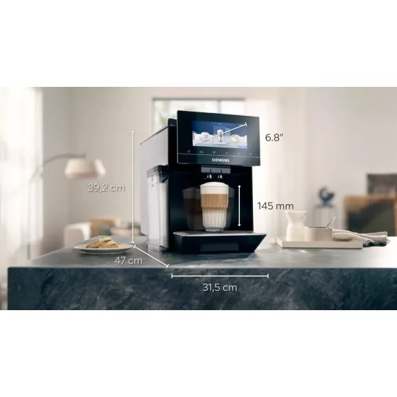SIEMENS TQ903R09 Teljesen automata kávéfőző EQ900 Fekete | 19 bar | Kivehető víztartály