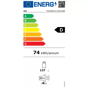  AEG TSK5O881DF Beépíthető hűtőszekrény | CoolMatic | 137l | 88 cm magas | 56 cm széles