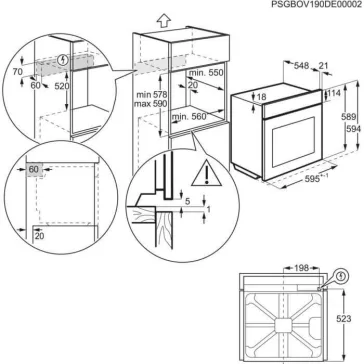   AEG TU5PB431SB SurroundCook beépíthető sütő, Wifi, pirolitikus