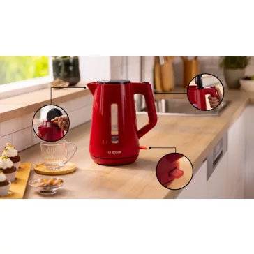   BOSCH TWK1M124 Vízforraló | MyMoment | 1.7 l | 2400 W | Piros
